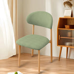 housse chaise coton polyester vert bleu rose moderne ligne diagonale taille