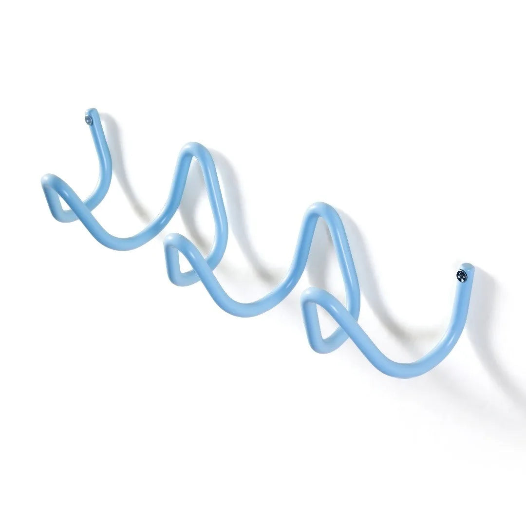 porte sacs mural rouge spirale moderne fixations vis sacs accessoires robuste métal