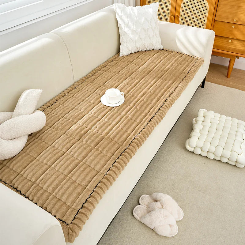 coussin canapé polyestère doux rayures beige gris moderne confortable machine lavable multiple tailles
