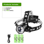 lampe frontale rechargeable led bande ajustable noir blanc certification ul cqc fcc