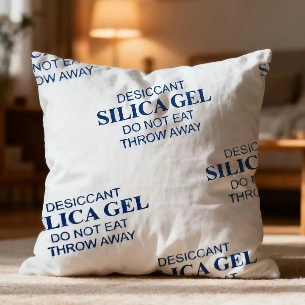 coussin carré moderne imprimé desiccant polyester blanc 45x45cm zip invisible lavable
