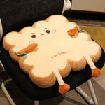 coussin mignon cartoon blanc beige orange doux chaise canapé moderne