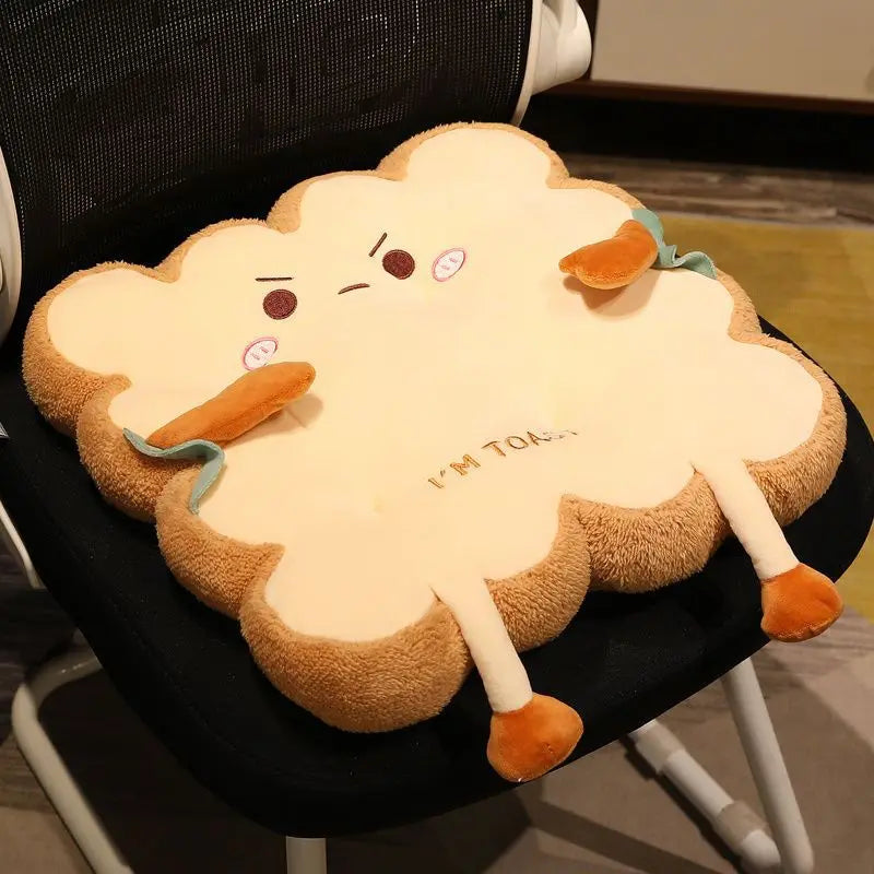 coussin mignon cartoon blanc beige orange doux chaise canapé moderne