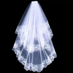 voile mariée dentelle noire blanche transparente classique élégante accessoire photo halloween fantôme double couche