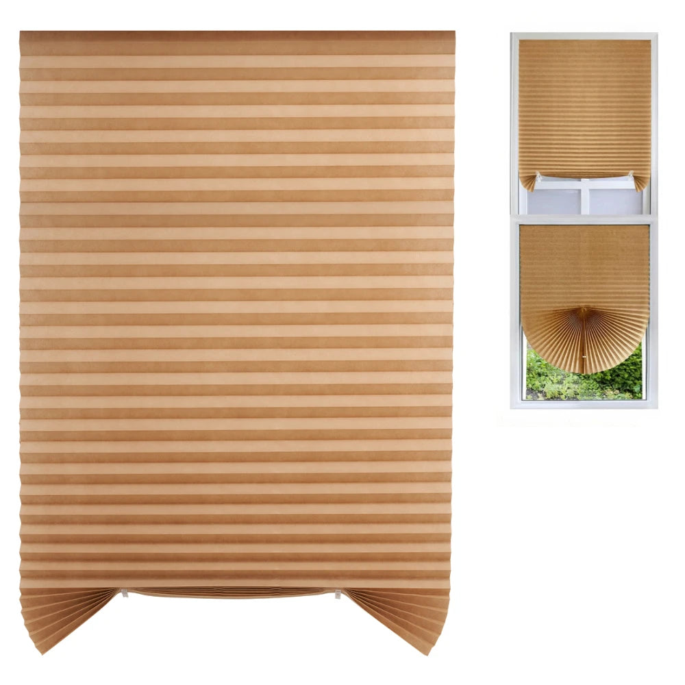 rideaux plissés blancs adhésifs sans fil opaques modernes fenêtres salon chambre