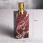 ensemble salle bain marbre rouge distributeur savon porte savon diffuseur huile essentielle moderne