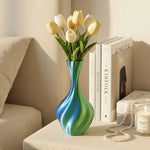 vase table moderne élégant verre cristal rose clair nœud doux