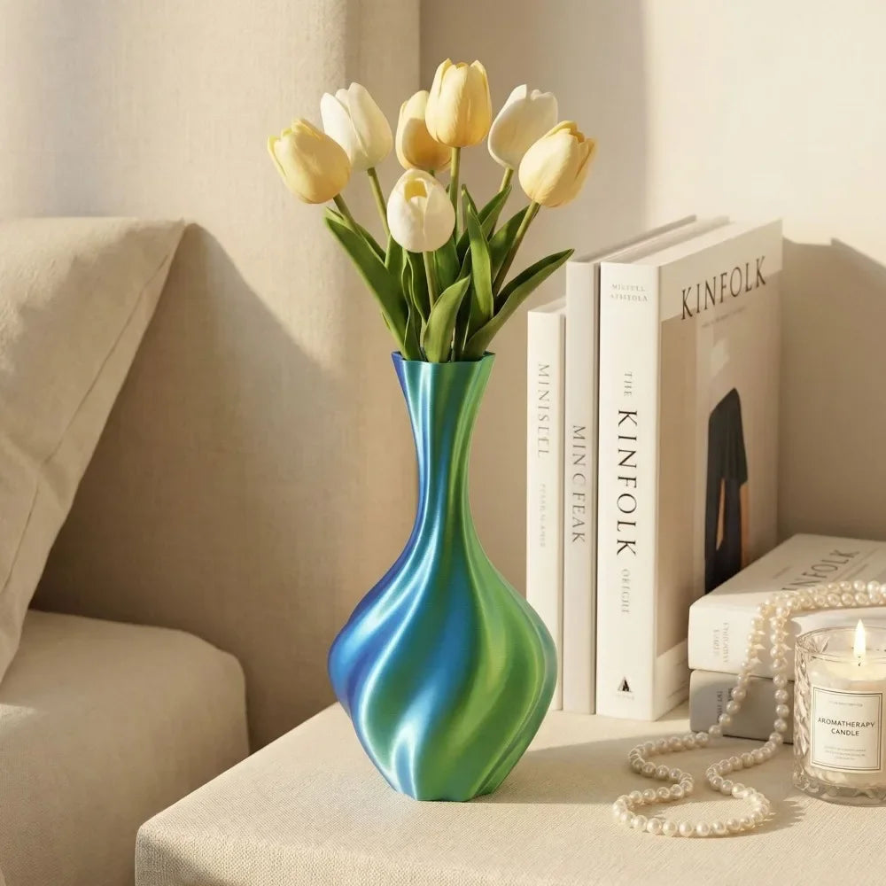 vase table moderne élégant verre cristal rose clair nœud doux