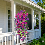 guirlande fleurs artificielles violet rose vert moderne mariage anniversaire extérieur decoration maison