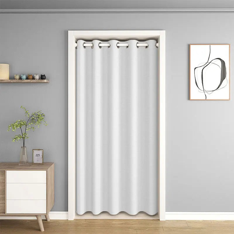 rideau moderne uni opaque porte maison beige blanc rose violet polyester