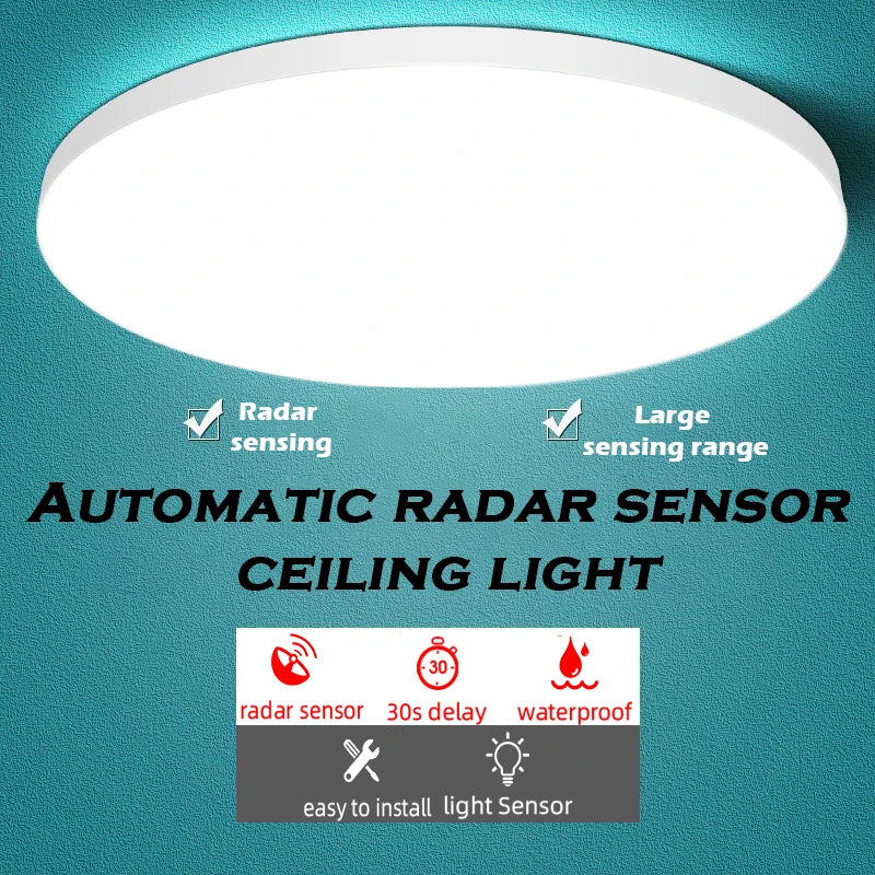 lampe capteur radar detection mouvement blanc moderne minimaliste 20w 30w 249lm 15lumieres