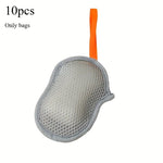 gant bain maille hexagonale ruban orange blanc gris moderne durable
