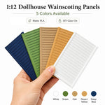 panneaux parement blanc vert chêne jaune bleu adhésif maison poupée texture mat moderne minimaliste