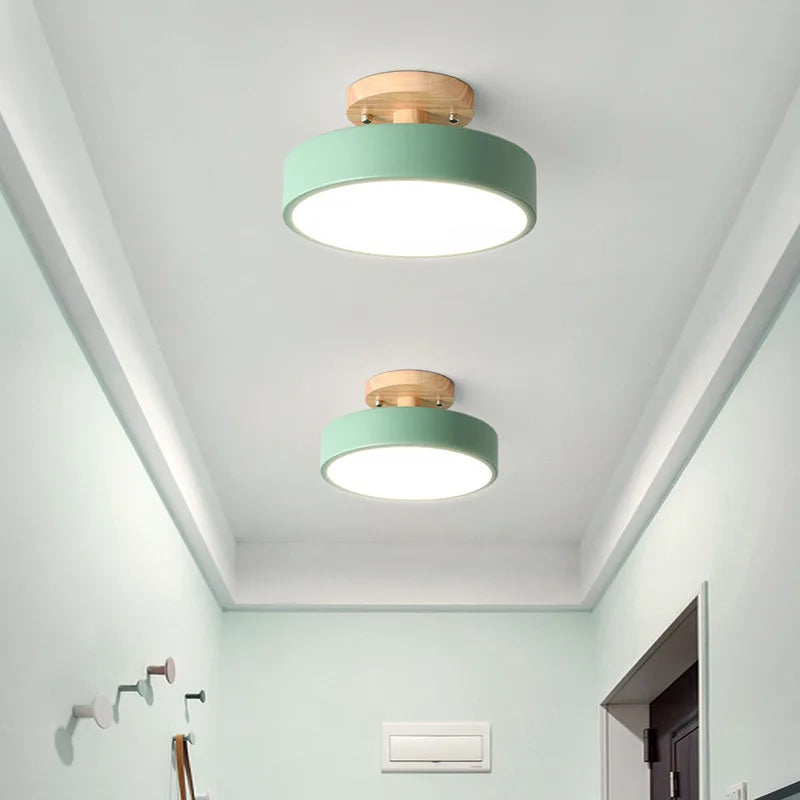 lampe moderne minimaliste gris vert rose blanc vis fixée led 6000k 3000k