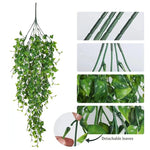 plantes artificielles suspendues vert feuilles fines moderne cordelette mariage anniversaire baby shower
