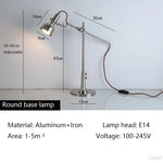 lampe articulée argentée industrielle led fixée mur éclairage quotidien moderne