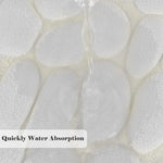 tapis bain antidérapant microfibre blanc texture cailloux moderne absorbant lavable machine doux