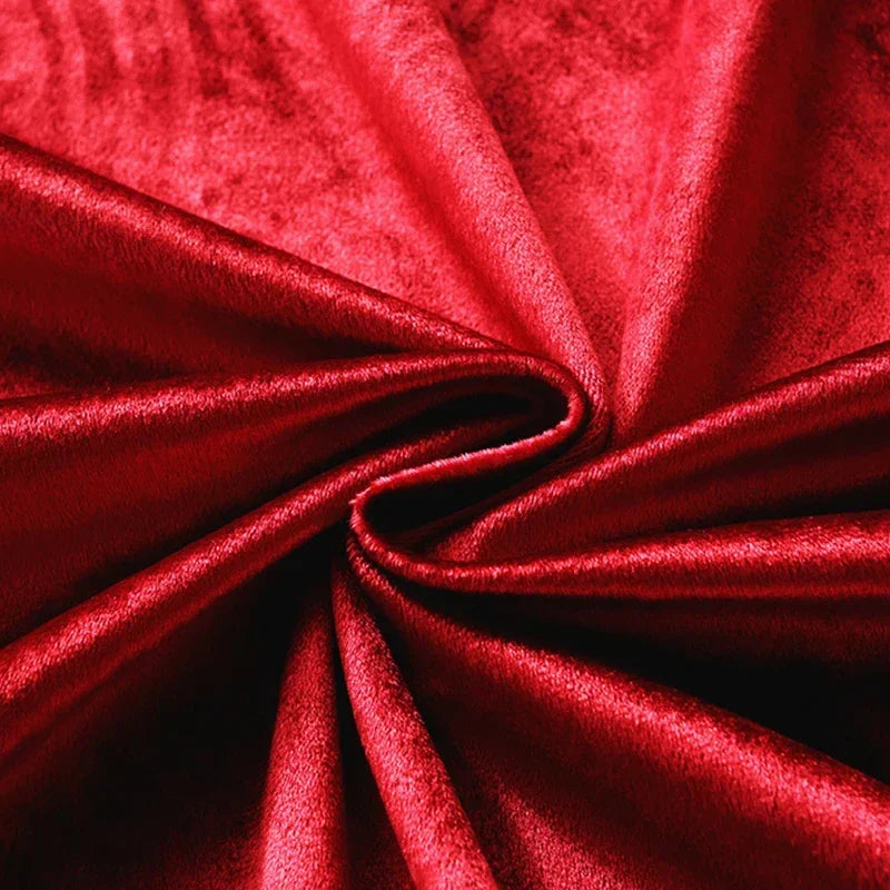 nappe table velours rouge classique mariage festives réutilisable lavable machine table basse rond fêtes