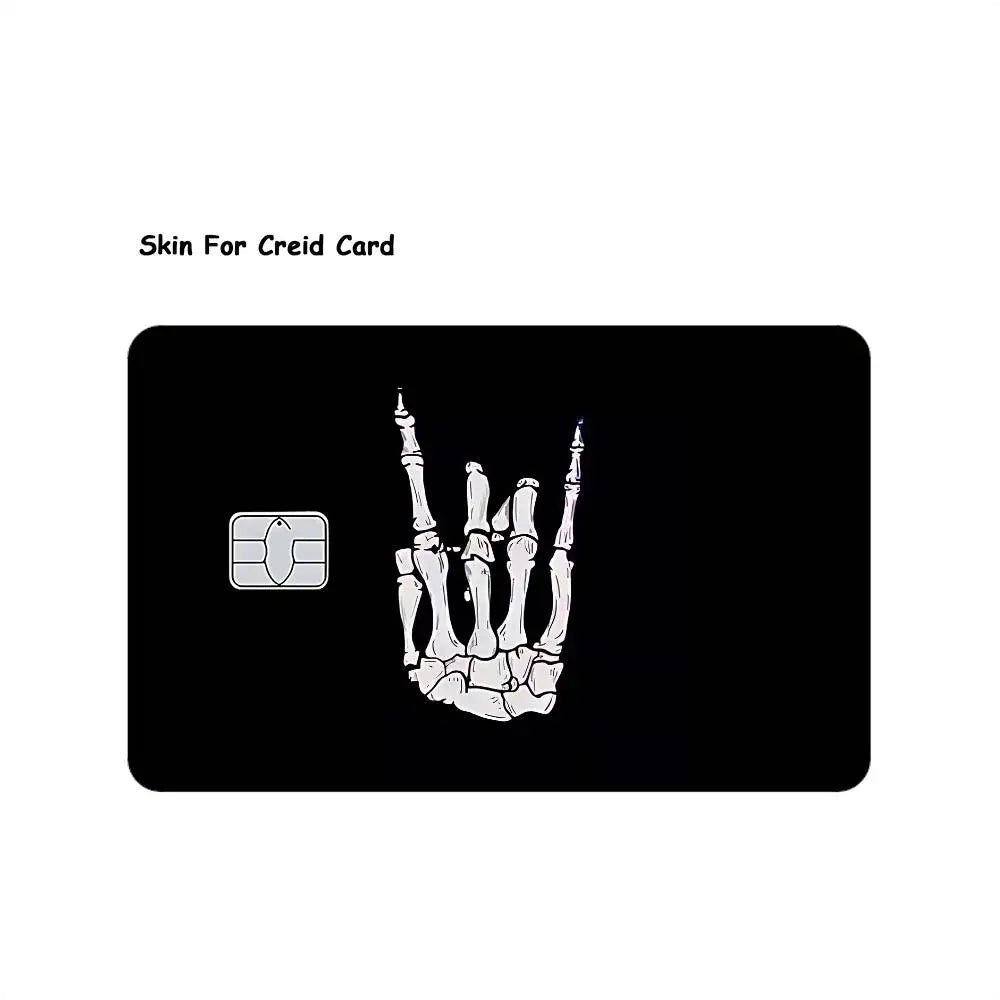 autocollants carte credit main squelette coeur graphique résistants rayures imperméables pack pièces adhésifs étanches