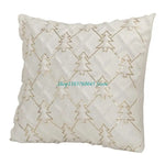 coussin noel tissu eponge doré arbre moderne blanc decoration salon 40cm 40cm