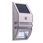 lampe solaire argentée détecteur mouvement led moderne extérieure étanche ip65 adhésif jardin contemporaine