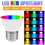 ampoule led e27 gu10 e14 rgb 15 couleurs réglables télécommande smart moderne blanc opacité