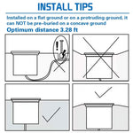 éclairage extérieur led spot noir ip55 moderne perforé 10w 85265v fixations incluses