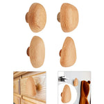 patère murale moderne boutons meuble bois clair grain bois adhésif utilisation multiple porte manteau