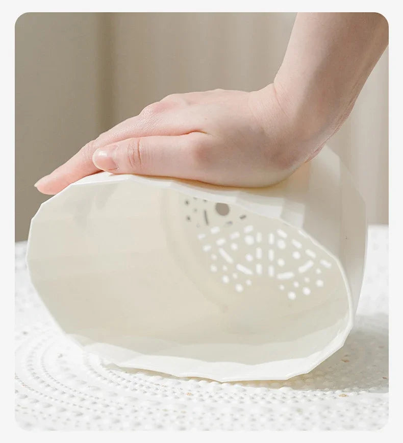 Pot plante moderne blanc ridge verticale auto arrosage transparent hydroponie fleur verte