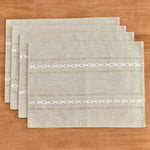 serviettes table moderne rustique beige clair rayures blanches motifs géométriques respectueux environnement setSize30x50cm setSizeCoffee