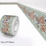 ruban décoratif auto adhésif floral géométrique classique vintage blanc vert bleu marron noir