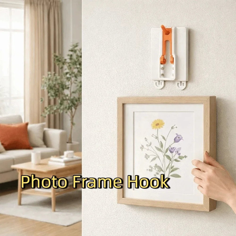 cadre photo mural blanc orange clips magnétiques utilisation multiple support réglable pvc moderne minimaliste