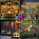 rideau lumineux solaire led blanc multicolore moderne modes