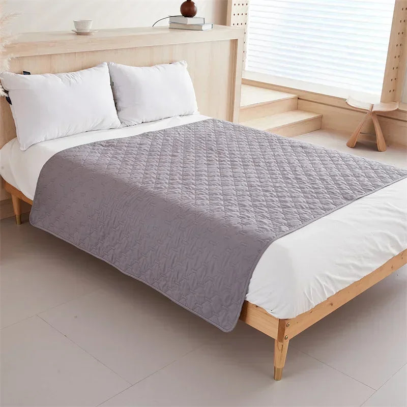protège lit matelas anti saleté 100% polyester motif géométrique marron moderne fixations