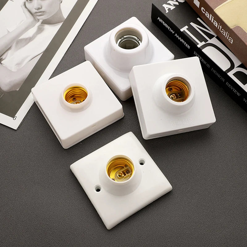 socquette ampoule e27 blanc rainurée moderne opale fixe support lampe minimaliste