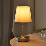 lampe table vintage or plissée interrupteur tactile rechargeable led noir beige