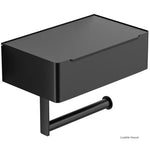 support papier toilette noir rangement moderne boîte lingettes adhésif