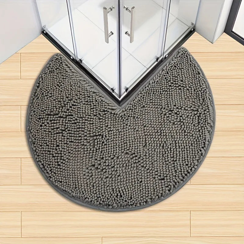 tapis bain moderne rouge gris boules relief salle bain antidérapant doux épais respectueux environnement
