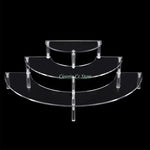 présentation transparente moderne support bijoux transparent sans motif grille tailles