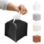 boîte mouchoirs moderne cuir noir blanc gris marron amovible rangement cuisine