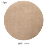 serviettes table toile jute beige rustique respectueuses l'environnement assiettes tasses théière decoration table