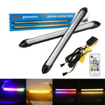 feux jour led noir blanc multicolore moderne clignotants jour nuit télécommande inclusion