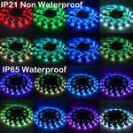 ruban led rgb smd 5v étanche adhésif rétroéclairage tv salon blanc noir flexible