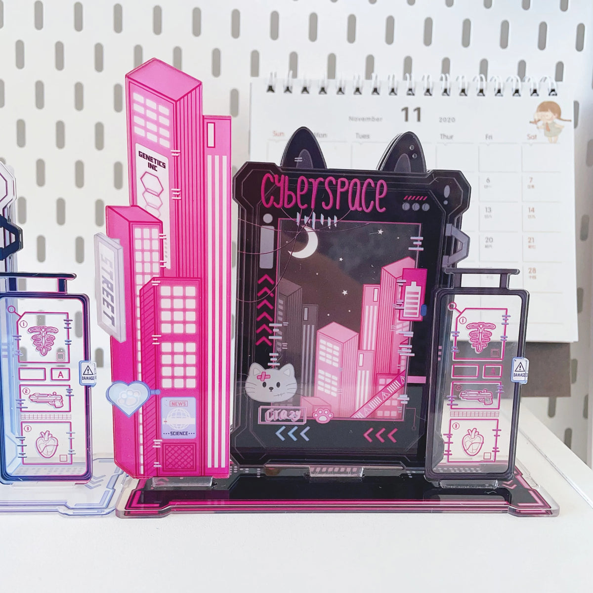 cadre photo cyberpunk transparent graphismes futuriste noir rose violet