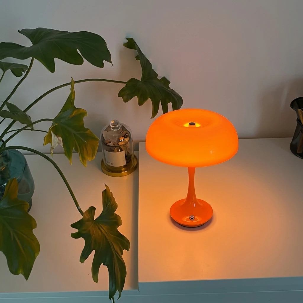 lampe table moderne orange led rechargeable usb tactile chambre salon