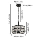 suspension lumineuse moderne cristal cubes acier inoxydable salon salle manger éclairage intérieur