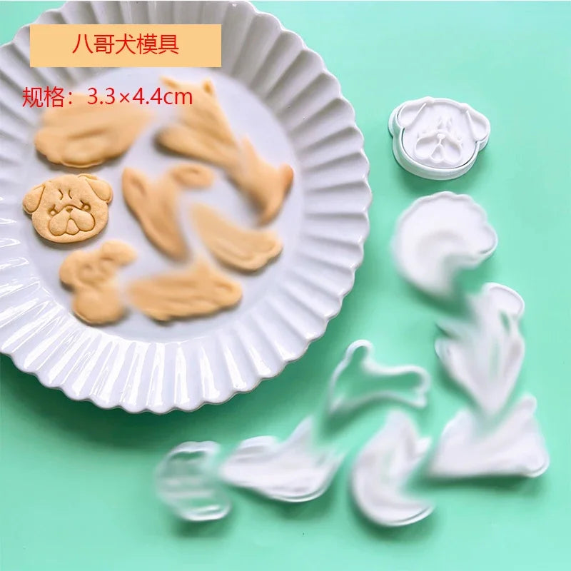 moule biscuits animaux chien chat patte os plastique imprimé decoratif cuisine