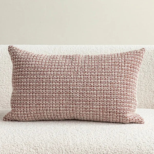 coussins décoratifs modernes motif géométrique beige gris noir rouge polyester