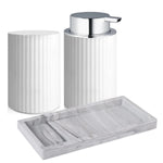 ensemble produits salle bain moderne distributeur savon pot brosse dents pot crème dentifrice noir