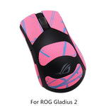 autocollants antiderapants noirs motif geometrique souris gaming rog gladius deux trois